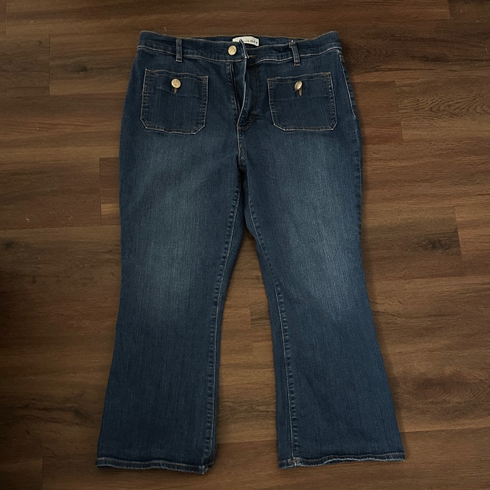 LOFT Dark Blue Flare Jeans